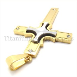 Ingebedde Zilveren Kleine Kruis Gouden Mode Titanium Kruis Hanger