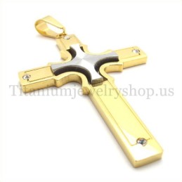 Ingebedde Zilveren Kleine Kruis Gouden Mode Titanium Kruis Hanger
