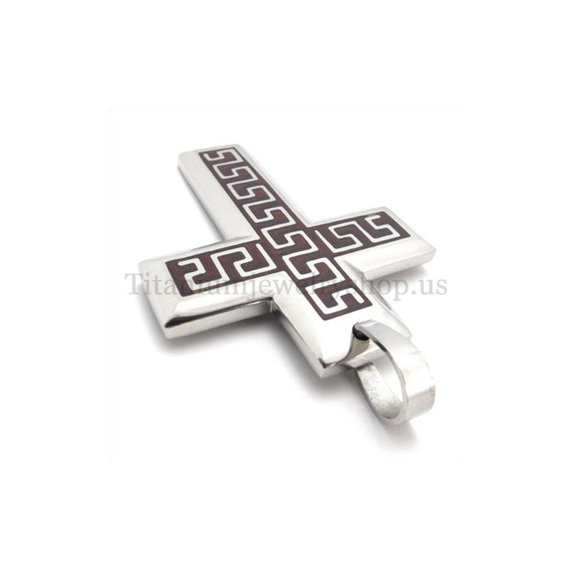 Koffie Mode Heren Titanium Kruis Hanger Koffie Mode Heren Titanium Kruis Hanger