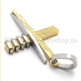 Gouden En Zilveren Asymmetrische Vorm Mode Titanium Kruis Hanger Voor Heren