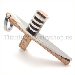 Koffiegouden Asymmetrische Vorm Mode Heren Titanium Kruis Hanger