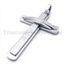 Zilveren Tweelaags Mode Titanium Kruis Hanger