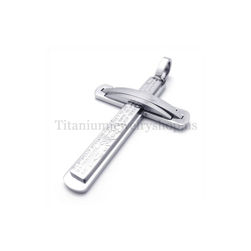 Zilveren Tweelaags Mode Titanium Kruis Hanger Zilveren Tweelaags Mode Titanium Kruis Hanger