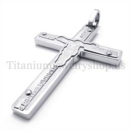Gesneden Jezus Titanium Kruis Hanger
