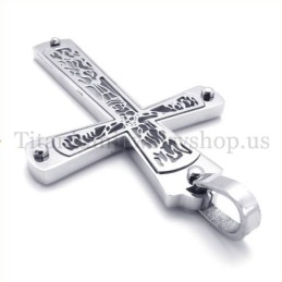 Ingebed Hol Kruispatroon Mode Titanium Kruis Hanger