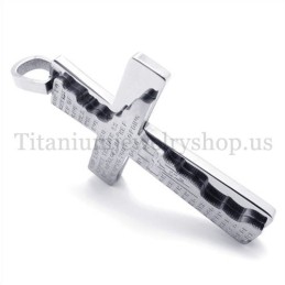 Bijbel Twee Lagen Mode Titanium Kruis Hanger