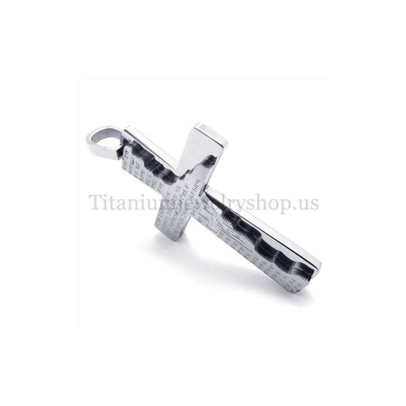 Bijbel Twee Lagen Mode Titanium Kruis Hanger Bijbel Twee Lagen Mode Titanium Kruis Hanger
