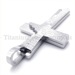 Bijbel Twee Lagen Mode Titanium Kruis Hanger
