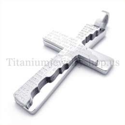 Bijbel Twee Lagen Mode Titanium Kruis Hanger