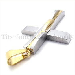 Gouden Mode Man Titanium Kruis Hanger