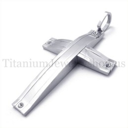 Zilveren Super Succinct Fashion Titanium Kruis Hanger
