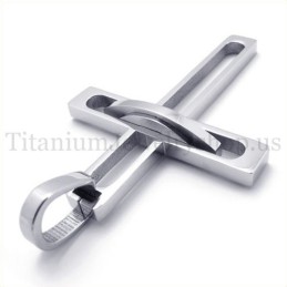 Zilveren Edele Man Mode Titanium Kruis Hanger