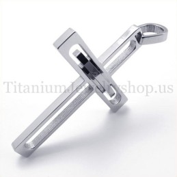 Zilveren Edele Man Mode Titanium Kruis Hanger