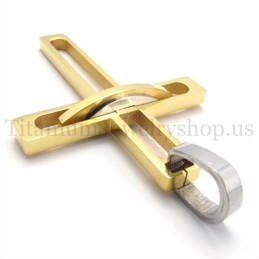 Gouden Edele Man Mode Titanium Kruis Hanger