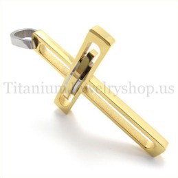 Gouden Edele Man Mode Titanium Kruis Hanger