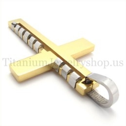 Gouden Fashion Bump Titanium Kruis Hanger