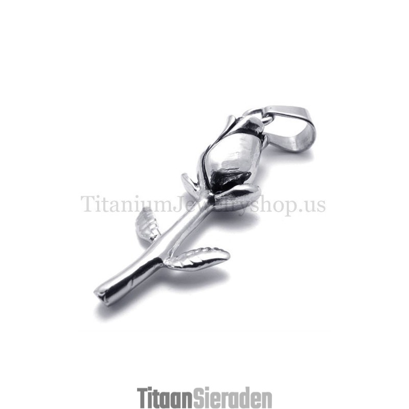 Zilveren Prachtige Roos Titanium Hanger Zilveren Prachtige Roos Titanium Hanger