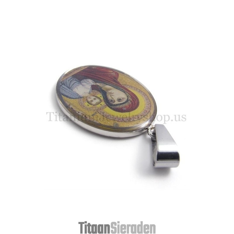 Madonna En Jezus Serie Puur Titanium Hanger Madonna En Jezus Serie Puur Titanium Hanger