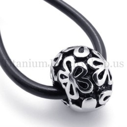 Zilveren Bloemen Gelukskraal Titanium Hanger