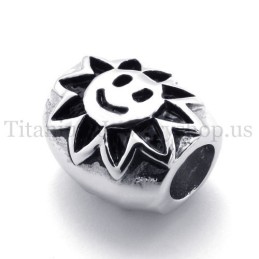 Ellipsvormige Titanium Hanger Met Zonnebloemvormige Gelukskraal