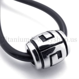 Ellipsoïde Eenvoudige Grafische Gelukskraal Titanium Hanger