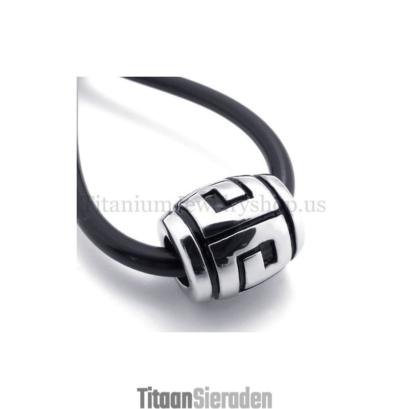 Ellipsoïde Eenvoudige Grafische Gelukskraal Titanium Hanger Ellipsoïde Eenvoudige Grafische Gelukskraal Titanium Hanger