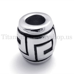 Ellipsoïde Eenvoudige Grafische Gelukskraal Titanium Hanger