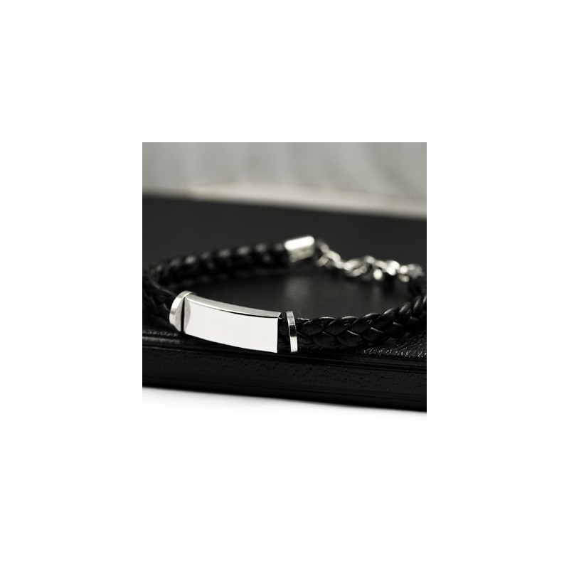 Fijne Editie Titanium Leren Armband Fijne Editie Titanium Leren Armband
