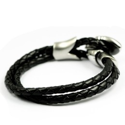 Titanium Leren Armband