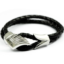 Titanium Leren Armband
