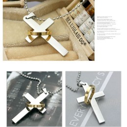 Heren Kruisketting Van Puur Titanium (Nieuw) 7576