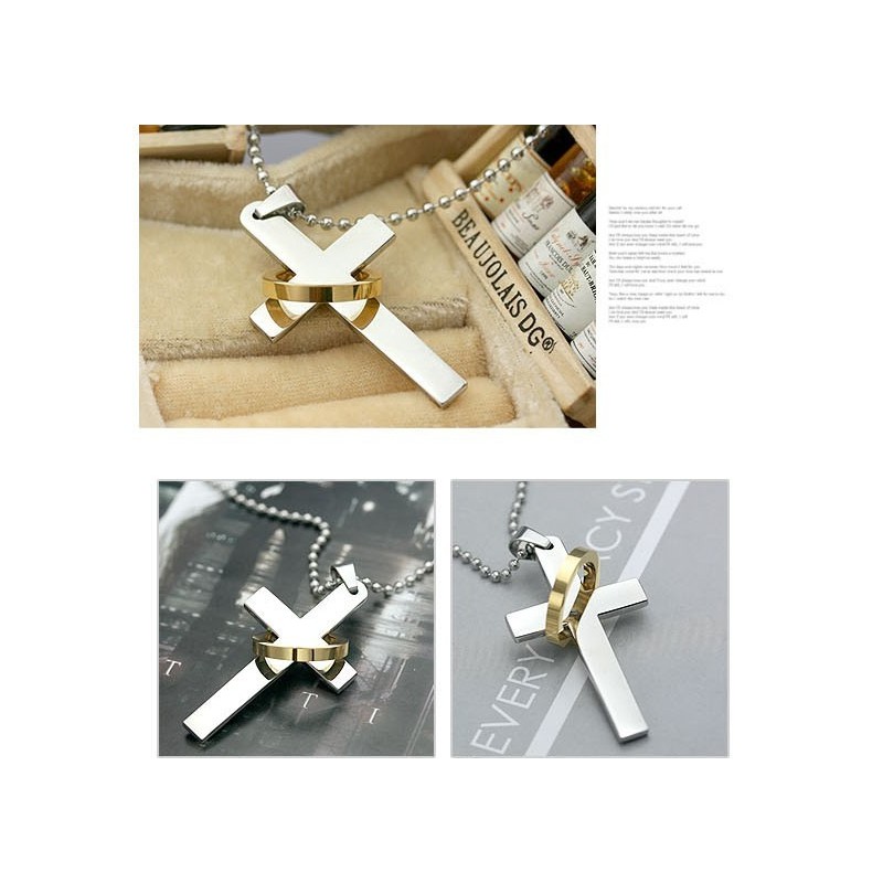 Heren Kruisketting Van Puur Titanium (Nieuw) 7576 Heren Kruisketting Van Puur Titanium (Nieuw) 7576