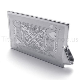 Nieuwe Zilveren Speelkaart-Titanium Hanger (J)