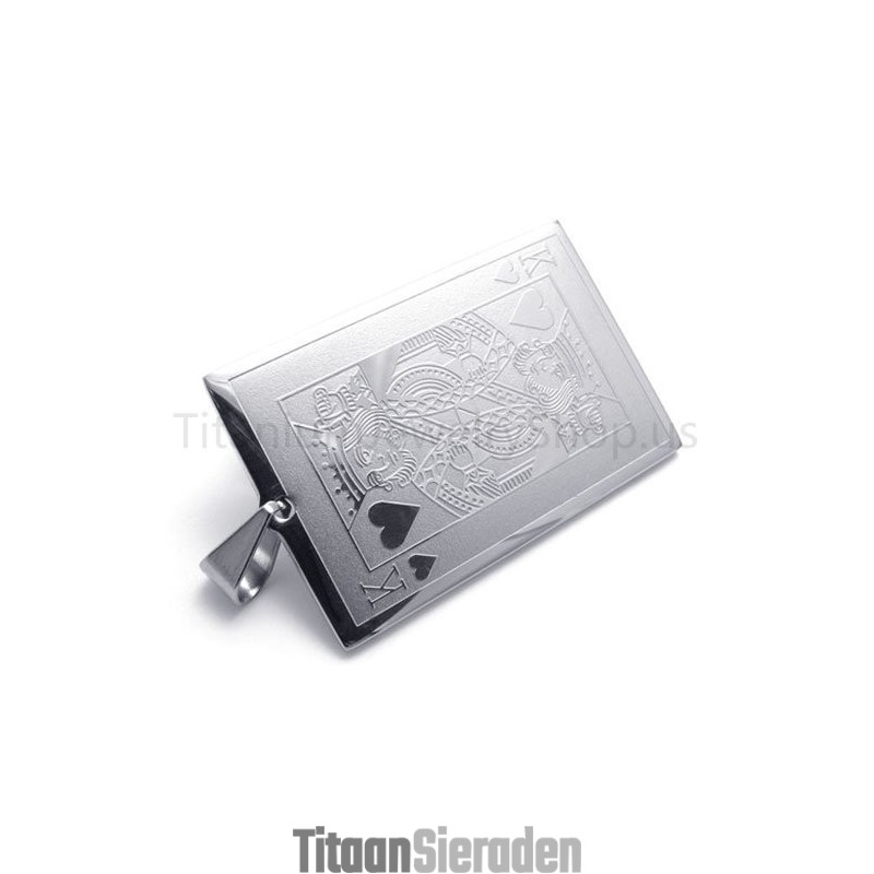 Nieuwe Zilveren Speelkaart-Titanium Hanger (K) Nieuwe Zilveren Speelkaart-Titanium Hanger (K)