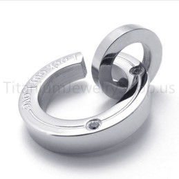 Nieuwe Breukring Zilverkleurige Titanium Hanger