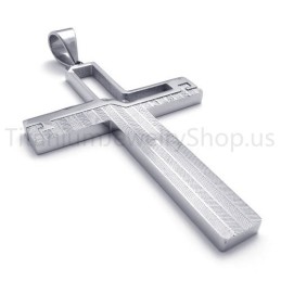 Nieuwe Zilveren Uitgeholde Kruis Titanium Hanger