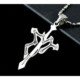 Ketting Met Hangers Van Puur Titanium Met Boogschutterkruis