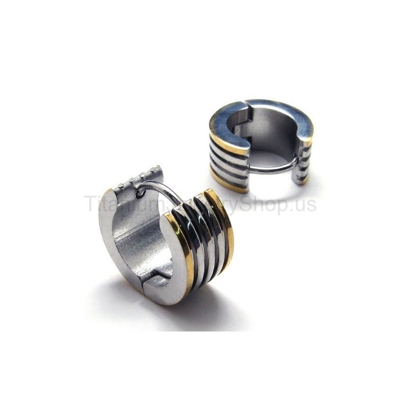 Titanium Groove Loop Oorbellen Titanium Groove Loop Oorbellen