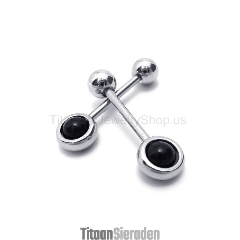 Zilveren Magic Stick Titanium Oorbellen Zilveren Magic Stick Titanium Oorbellen