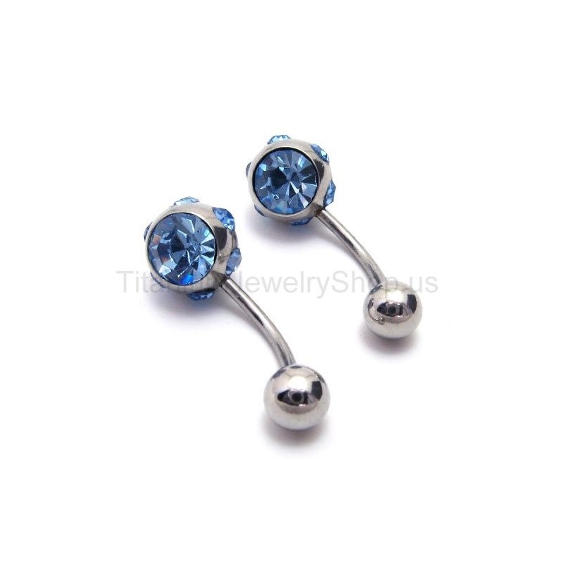Zilveren Slanke Titanium Blauwe Diamant Oorbellen