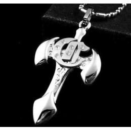 Herenketting Met Hanger Van Puur Titanium En Zwaardkruis