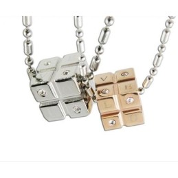 1 Paar Rubik Cube Hangers Van Puur Titanium