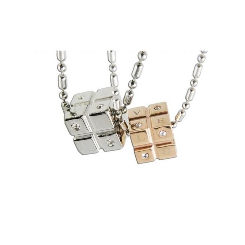 1 Paar Rubik Cube Hangers Van Puur Titanium