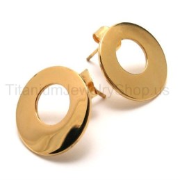 Gouden Titanium Oorbellen