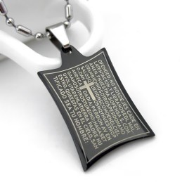 Hangers Van Puur Titanium, Ketting Met Schriftgebedskruis
