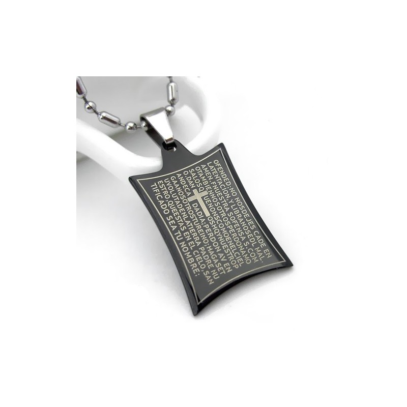 Hangers Van Puur Titanium, Ketting Met Schriftgebedskruis Hangers Van Puur Titanium, Ketting Met Schriftgebedskruis