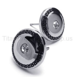 Oorbellen Met Titanium Ingelegde Diamanten