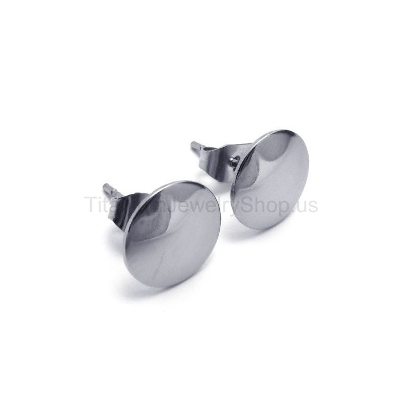 Zilveren Eenvoudige Titanium Oorbellen Zilveren Eenvoudige Titanium Oorbellen