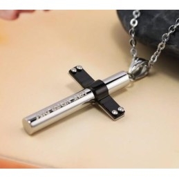 Hangerketting Van Puur Titanium Met Cilinderkruis