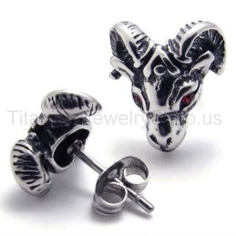 Red Eyes Sheepshead Titanium Oorbellen